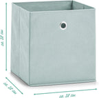 Zeller 14421 Storage Box Non-Woven Approx. 28 x 28 x 28 cm Mint