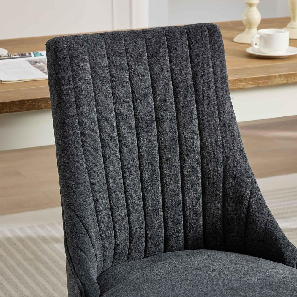 LKTART Upholstered Dining Chairs Set of 2, Solid Wood Kitchen Dining Room Cha...