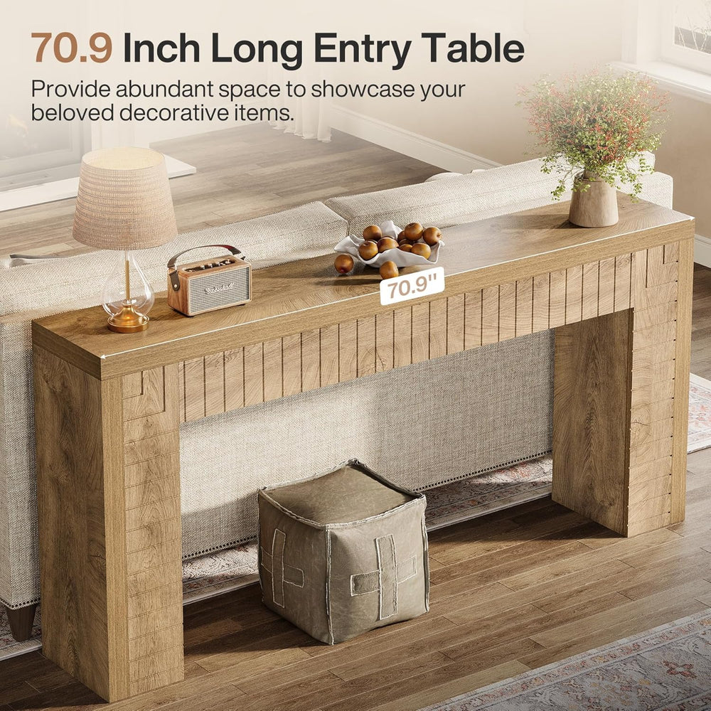 Tribesigns 70.9-Inch Extra Long Console Table for Entryway, Narrow Sofa Table...
