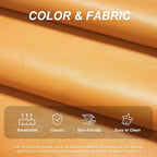Hobestluk Giant Bean Bag Chair Lazy Floor Sofa, Memory Foam Fireside Sofa for Adults, Big Beanbag Faux Leather Armless Chair for Living Room Bedroom Dorm Office (Yellow, Single)