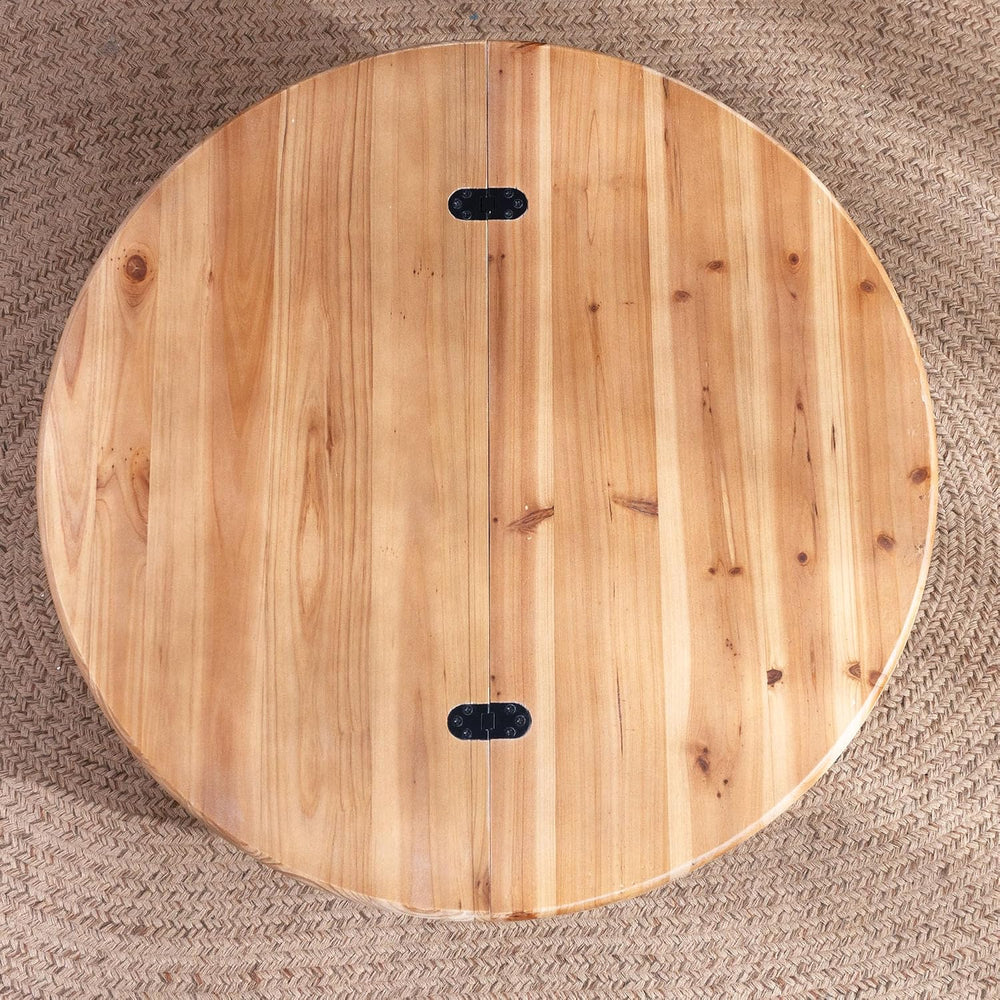 WILLIAMSPACE 30.3" Round Coffee Table with Hidden Storage for Living Roo...