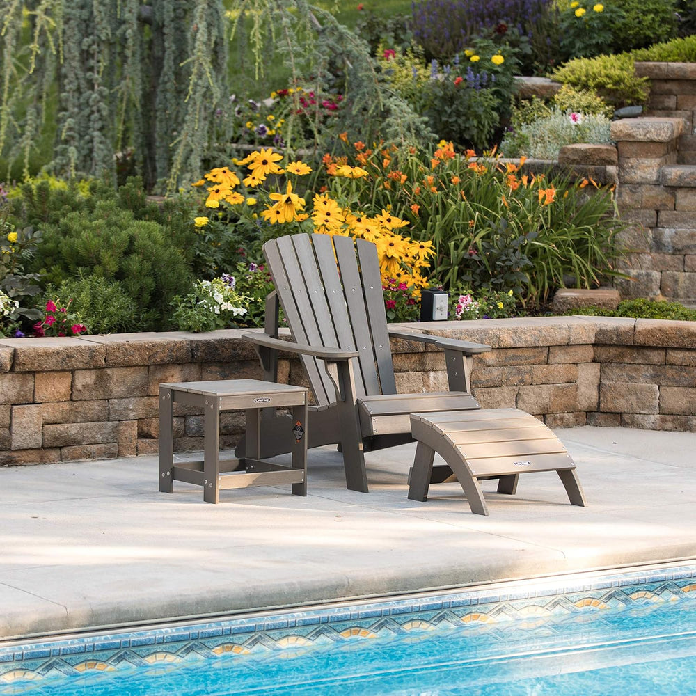 LIFETIME 60291 Adirondack Ottoman, Shale Stone