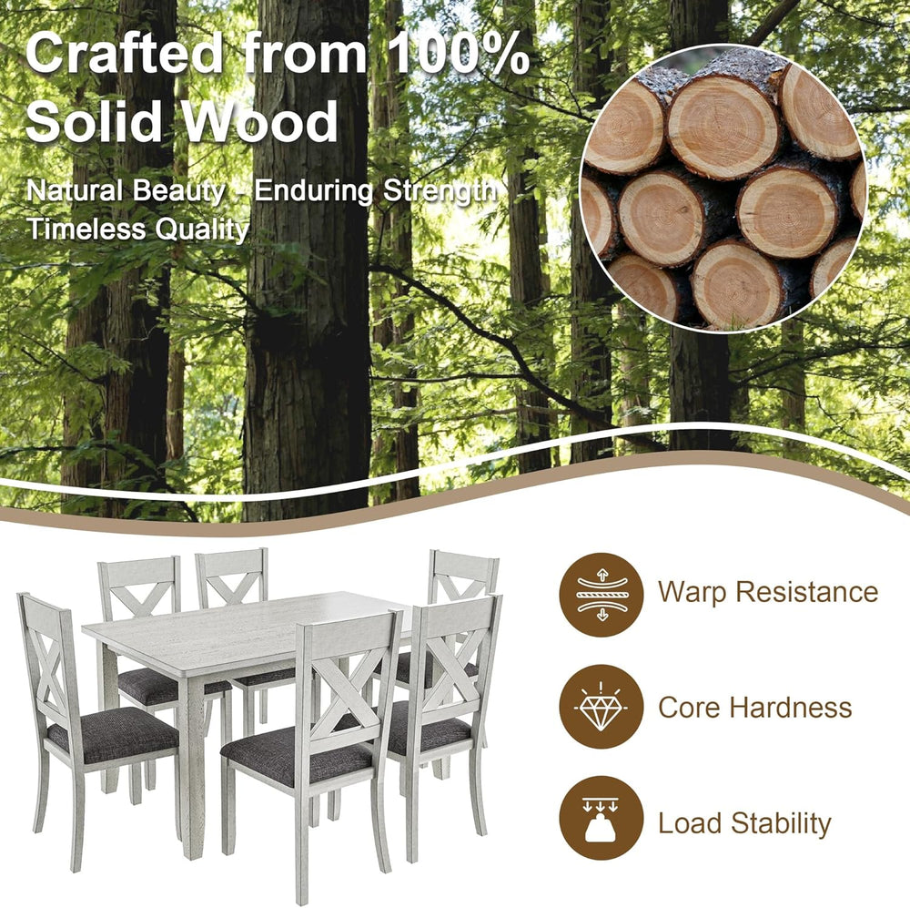 Peatuk Solid Wood Dining Chair Set of 2, Part of Dining Table Set, Mix and Ma...