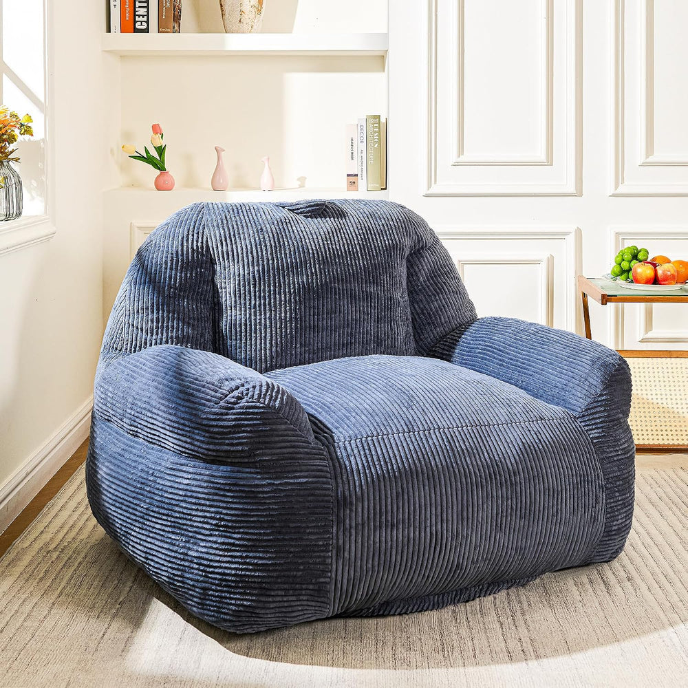 Giant Bean Bag Chair, Faux Fur Bean Bag Chairs for Adults, Fluffy and Comfy B...