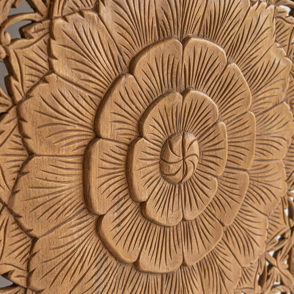 Large King Size Balinese Headboard Hand Crafted Panels Wall Mounted Art Hangi...