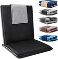 Floor Chair with Back Support 14-Position Adjustable Floor Chair Portable Ground Seating for Adults & Kids Foldable Meditation Seat with Japanese KOYO Bearings & Washable Linen Cover (Black)