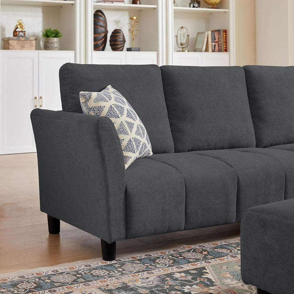 102" Convertible Sectional Sofa Couch, L Shaped Couch with Back Cushions...