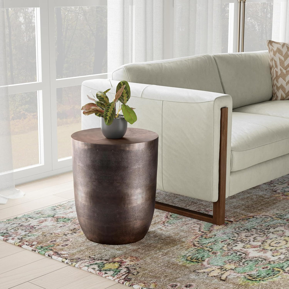 SIMPLIHOME Morris Metal Table - 17 inch Wide Cast Aluminum Round Accent Table...