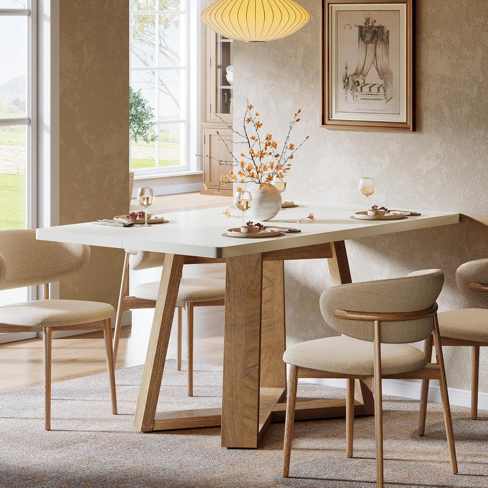 Tribesigns 47-Inch Dining Table for 4 People, Modern Kitchen Table with Woode...