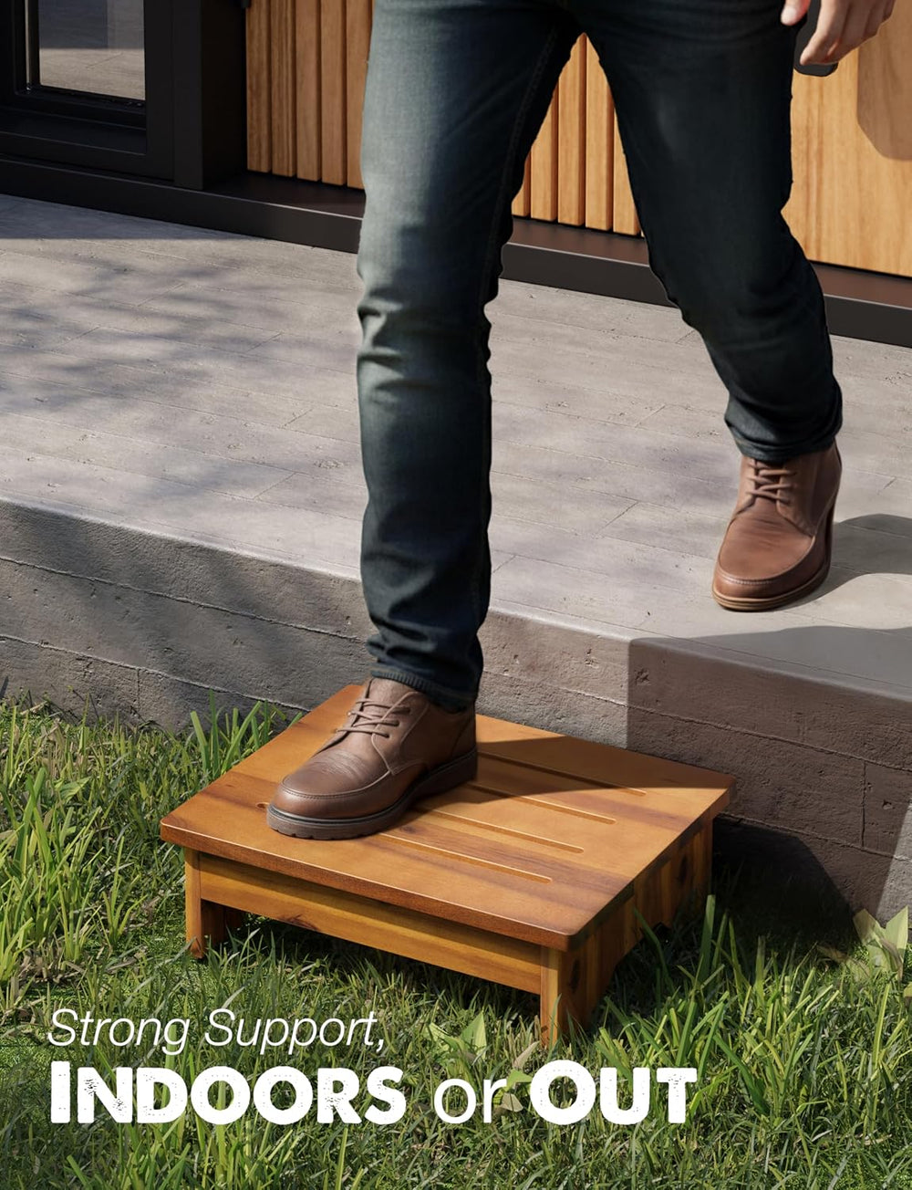 TIDITA 5” Wooden Step Stool for Adults (Fully-Assembled), 300 LBS Capacity
