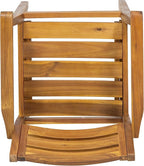 Merax Acacia Wood Dining Chairs Set of 2,Stamford Outdoor Acacia Wood Dining Chairs for Kitchen, Living Room,Outdoor,Teak