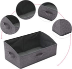 TENABORT 6 Pack Trapezoid Large Foldable Closet Storage Bins with Handle, Fabric Storage Organizer Cube Colth Containers Linen Box Shelf Baskets for Clothes Clothing Shelves Wardrobe
