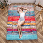 MAXYOYO Japanese Floor Mattress Futon Mattress, 4" Thicken Tatami Mat Sleeping Pad Foldable Roll Up Mat Boys Girls Dormitory Pad Kids Floor Lounger Pillow Bed, Charcoal Grey, Queen Size