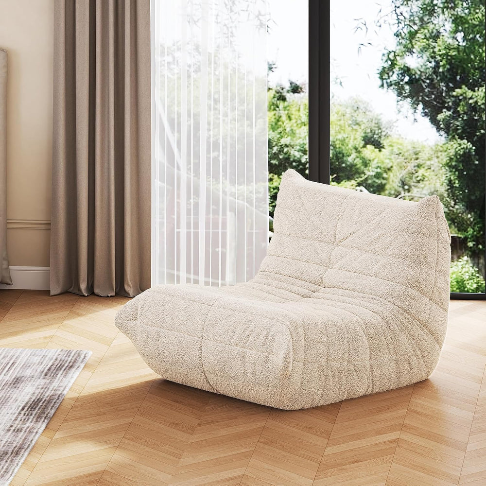 WLIVE Bean Bag Chair for Adults, Teddy Fleece Togo Chair, Giant, Memory Foam,...