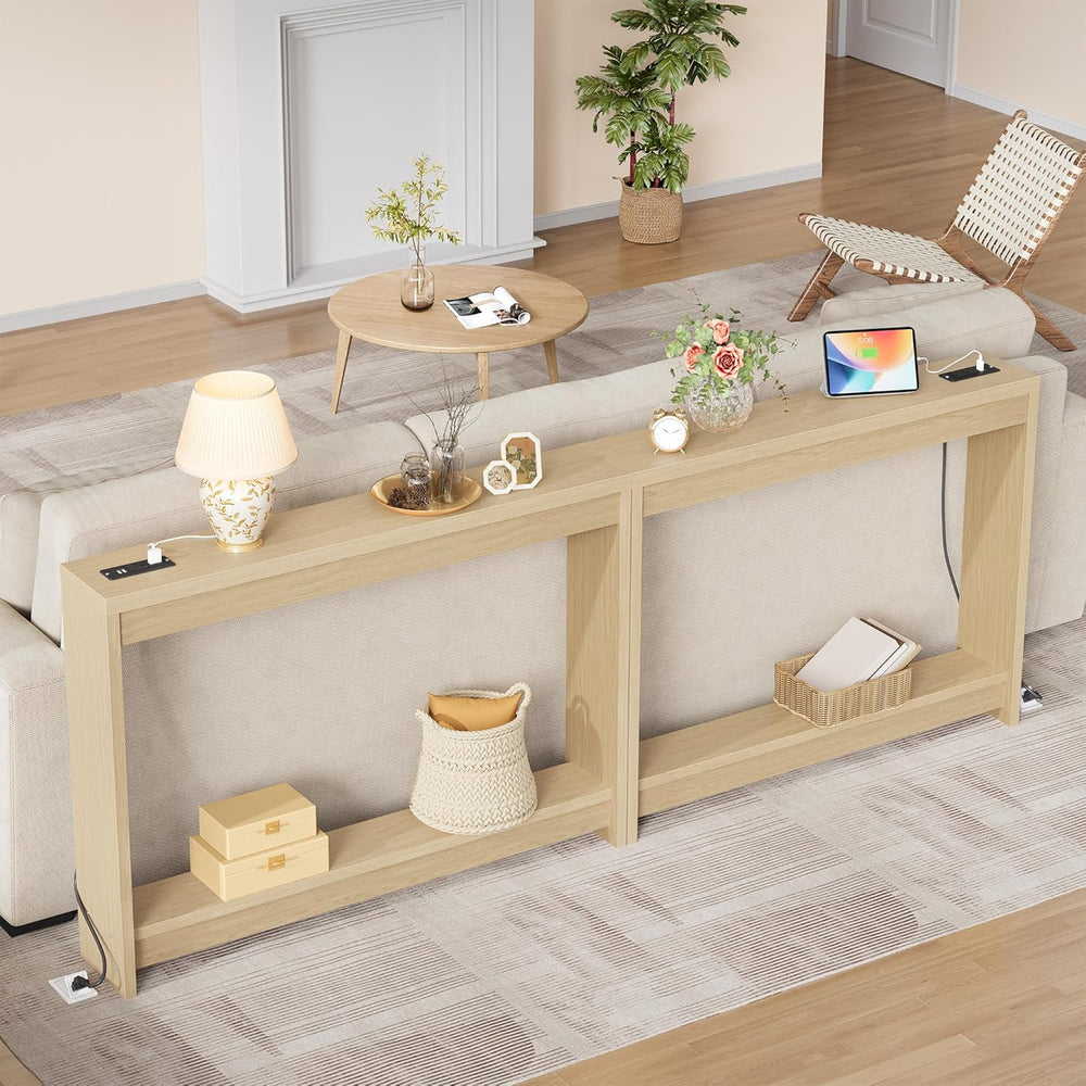 FAVOOSTY 39.4" Sofa Table Behind Couch Table Skinny Narrow Console Table...