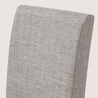 CHUN YI Upholstered Dining Chairs Set of 4, Fabric Dining Room Chairs with Solid Wood Legs, Modern Parson Chairs for Kitchen, Restaurant, Hotel, Light Gray