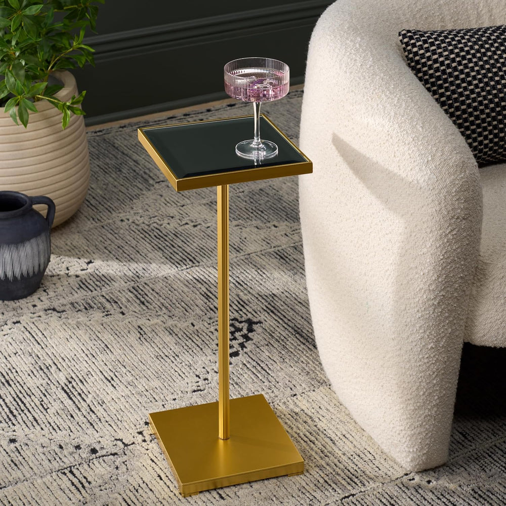 SAFAVIEH Home Collection - Paku Side Table, Gold Square Pedestal Accent Table...