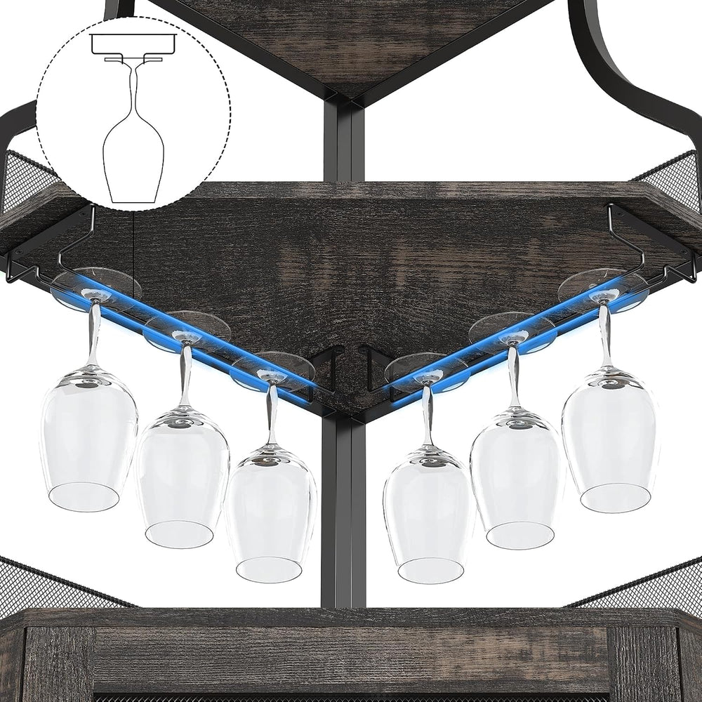 Garvee Corner Wine Rack Cabinet for Liquor Cabinet with Adjustable Shelves, 6...