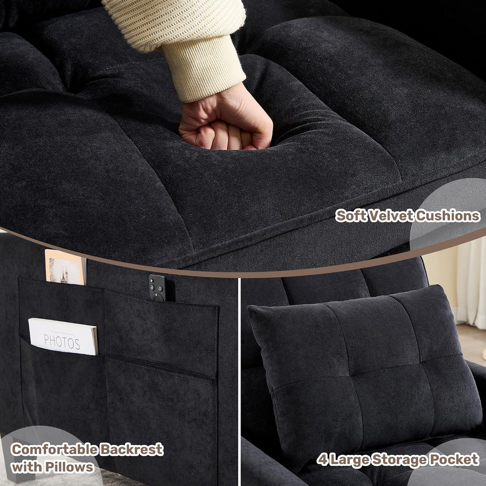 Convertible Sleeper Chair, 3 in 1 Sleeper Chair Bed Pull Out Sofa Bed Chairs,...