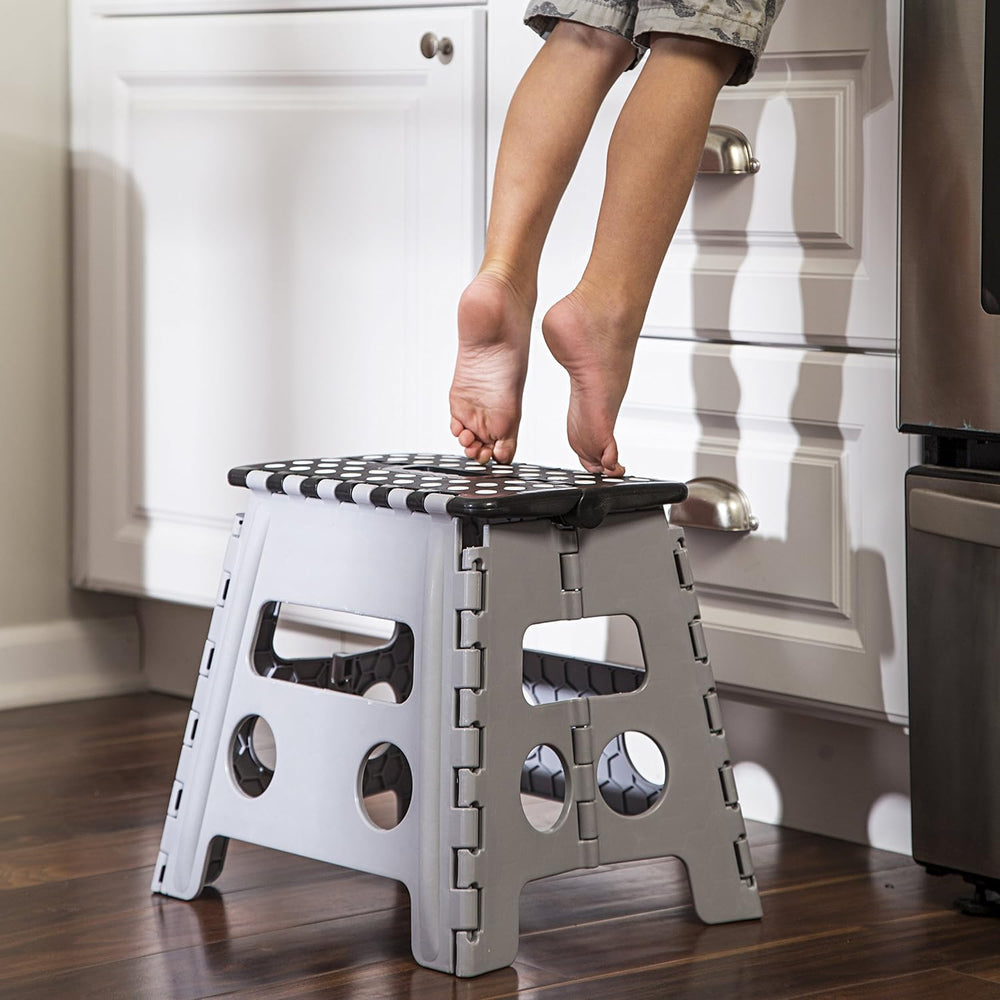Honey-Can-Do TBL-02977 Folding Step Stool with Anti-Slip Surface, 12.8-Inch,M...