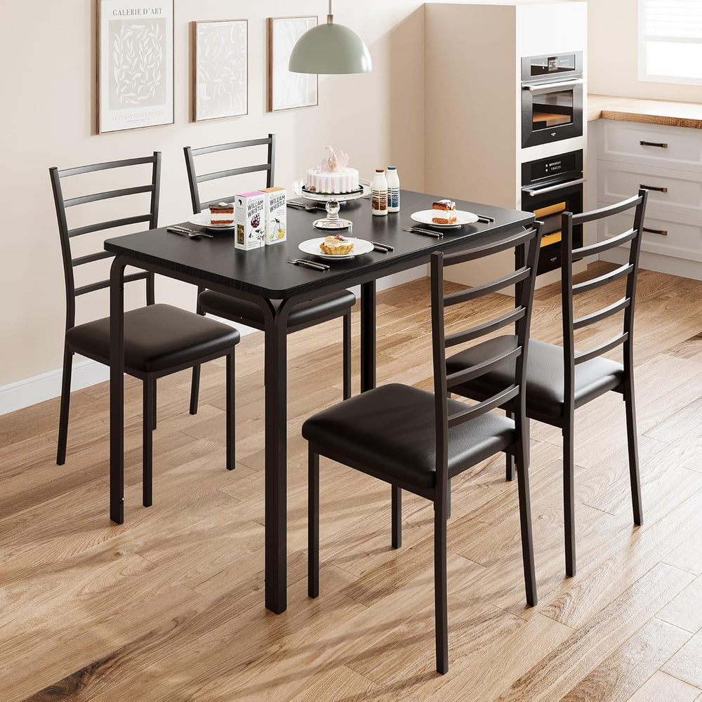 GarveeHome 5-Piece Kitchen Dining Room Table Chair Set for Small Space, Indoo...