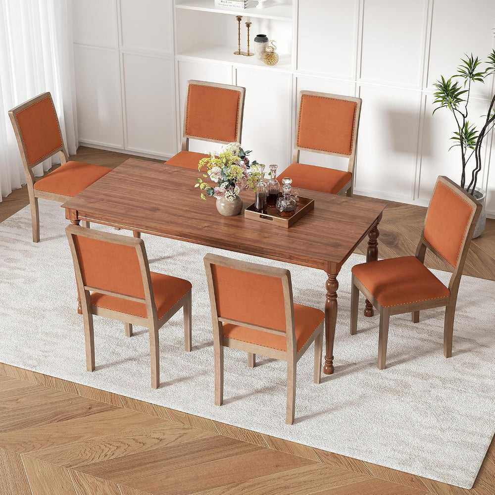 Dining Chairs Set of 2, Mid Century Modern Upholstered Dining Room Chairs, Fa...