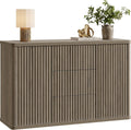 SICOTAS Buffet Cabinet with Storage 54.7" Large Modern Accent Storage Cabinet with Doors and Shelves Fluted Sideboard Credenza Buffet Table Coffee Bar for Living Room Kitchen Dining Room, Grey Alder