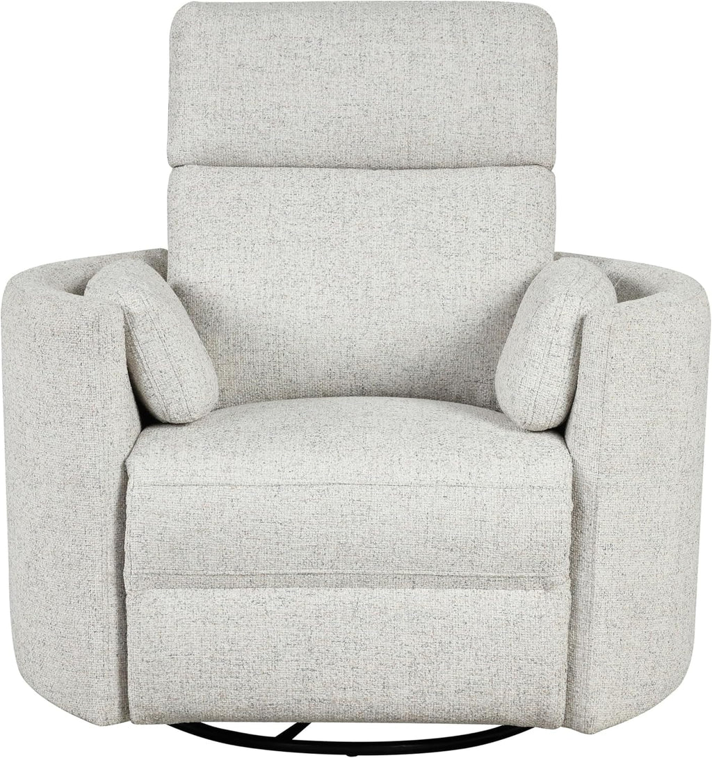 Parker Living Radius - Natural Beauty Quartz Power Swivel Glider Recliner for Adults with USB and Type-C Ports, Single Sofa Chair for Living Room