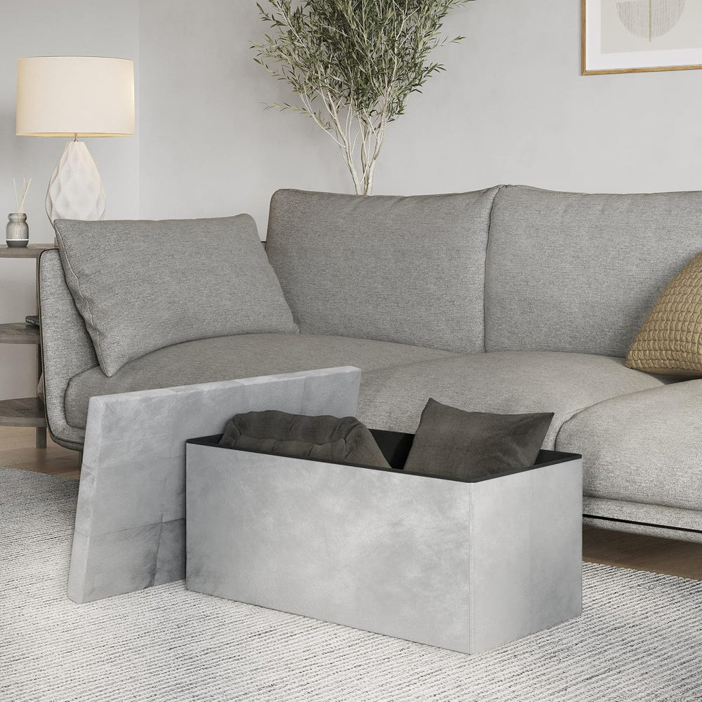 Storage Ottoman - Velvet Tufted Footrest, Linen Chest, or Bench Organizer wit...