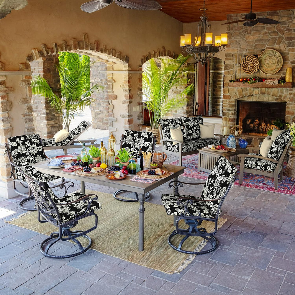 Arden Selections Outdoor Deep Seat Cushion Set, 22 x 24, Water Repellent, Fad...