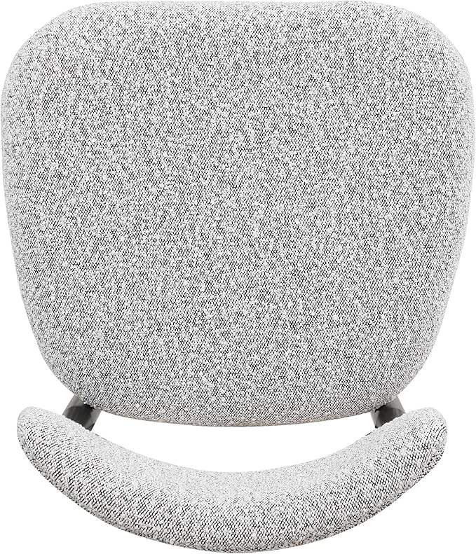 Morden Fort Modern Dining Chairs Set of 6, Upholstered Armless Chairs with Curved Backrest and Black Metal Legs for Dining Room, Kitchen, Living Room and Apartment