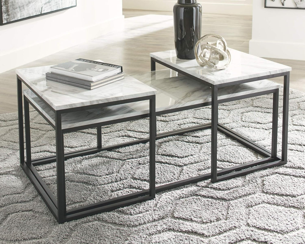 Signature Design by Ashley Donnesta 3 Piece Nesting Coffee Table Set | Space ...