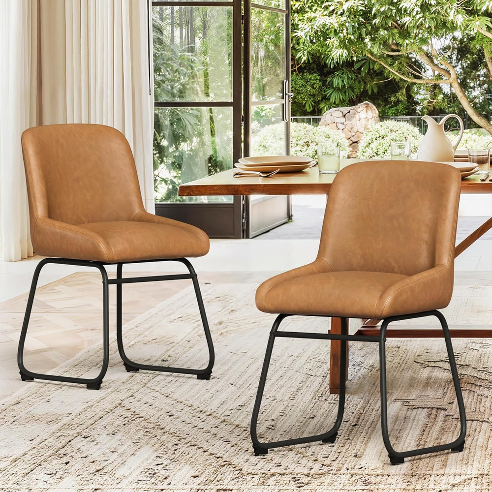 LUE BONA Comfortable Dining Room Chairs Set of 4, Modern Upholstered Kitchen ...