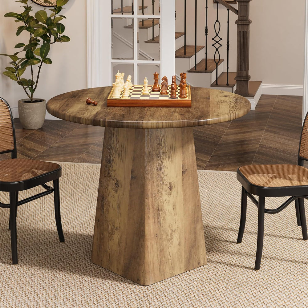 Tribesigns 31.5-Inch Round Dining Room Table for 2-4, Farmhouse Small Kitchen...