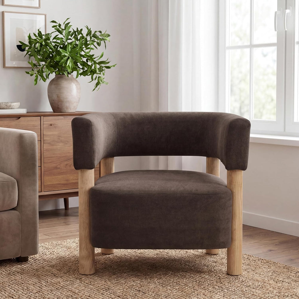 Christopher Knight Home Carly Low Profile Accent Chair, Boucle Upholstered Ba...