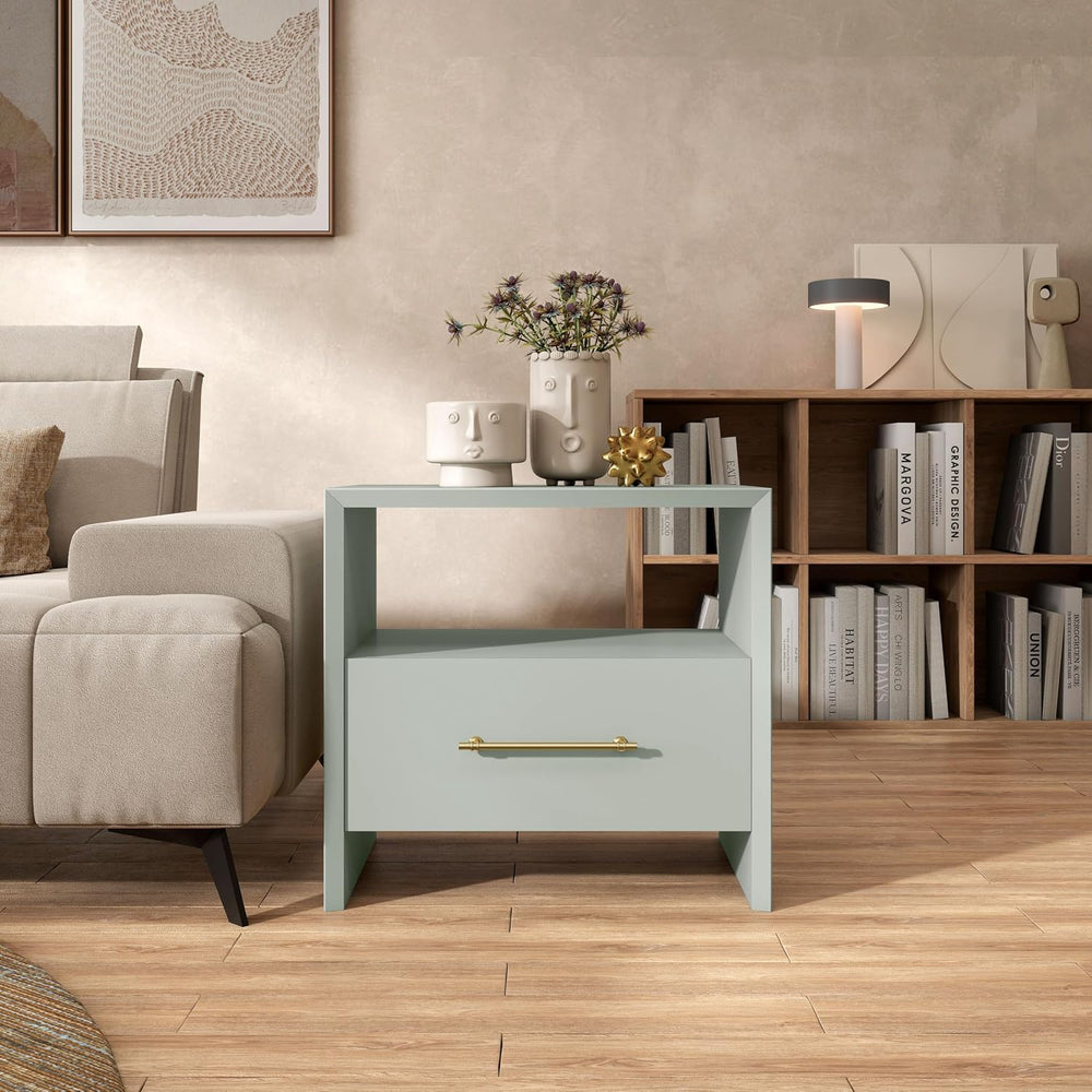 HOMES: Inside + Out Elle Modern 23-inch Rectangular End Table with Drawer and...