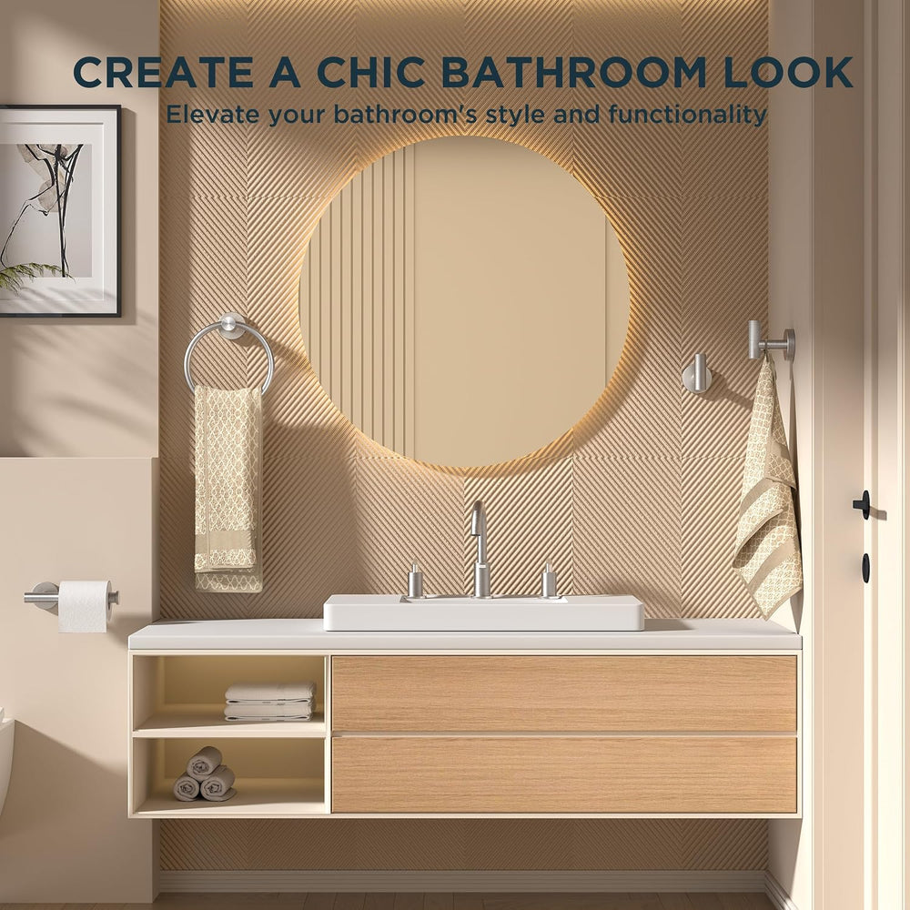 FORIOUS Bathroom Accessories Set, 4-Piece Bathroom Hardware Set