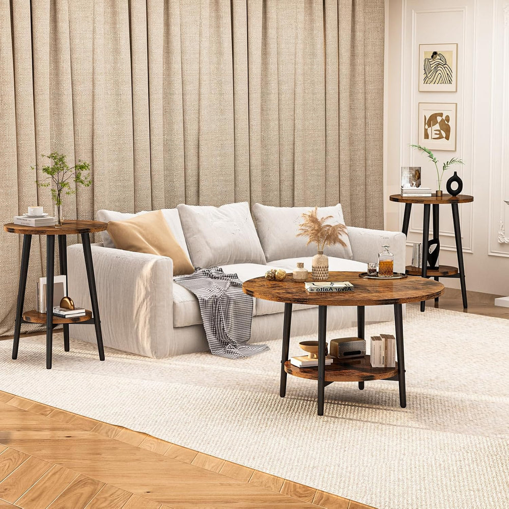 AWQM Coffee Table, Coffee Table Set of 3, Coffee Tables for Living Room | Rou...