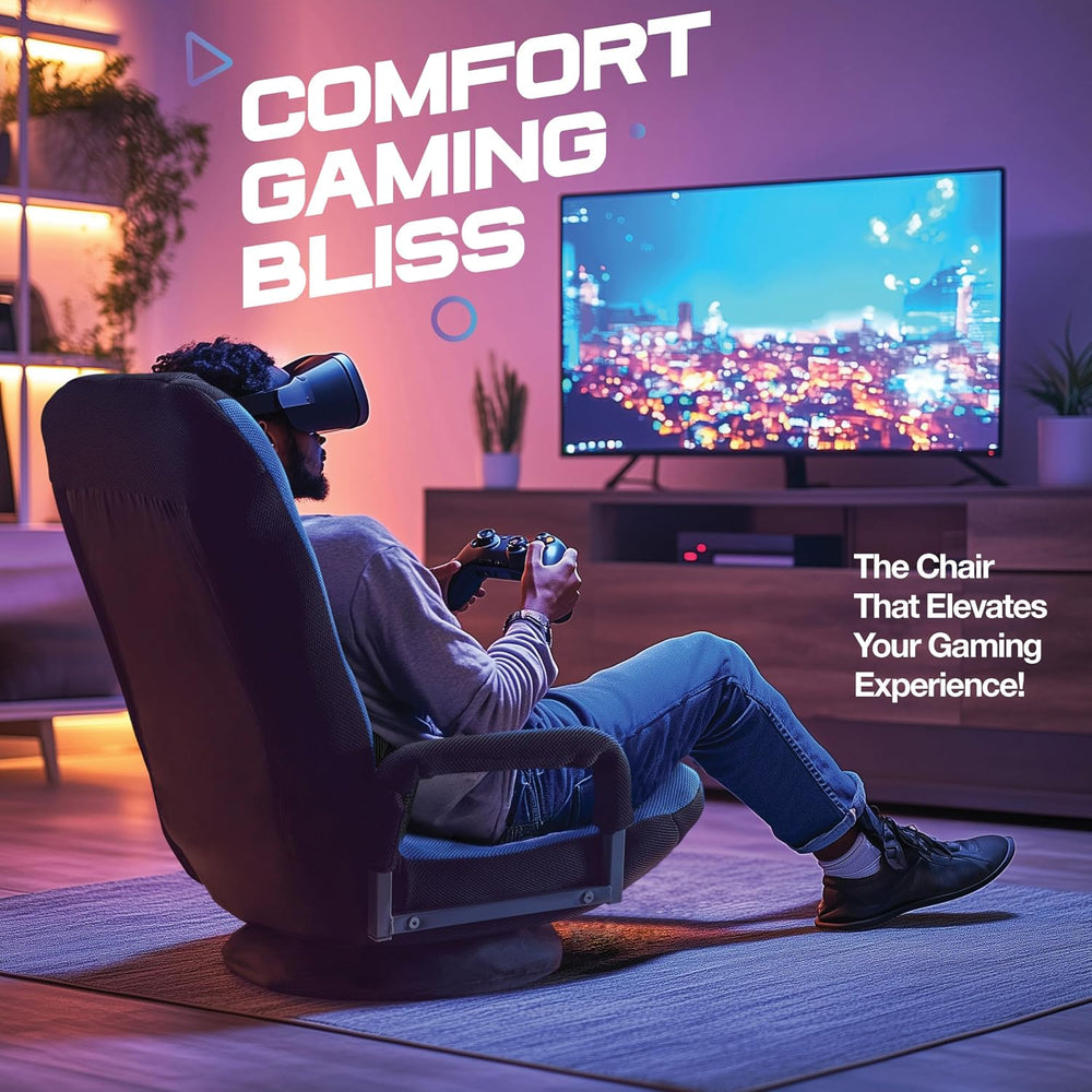 Maple99 Swivel Floor Gaming Chair - Video Lounger Enjoy 6 Different Positions...