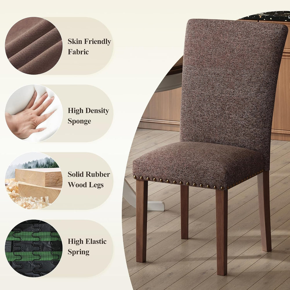 COLAMY Upholstered Dining Chairs Set of 6