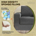 WLIVE Compact Bean Bag Chair, Single Foam Couch Chair, for Dorm Bedroom Kids Playroom, Teen Adult, Gray