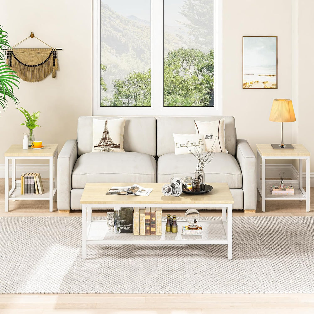 AWQM Coffee Table Coffee Table and end Table Sets Living Room Table | For Liv...