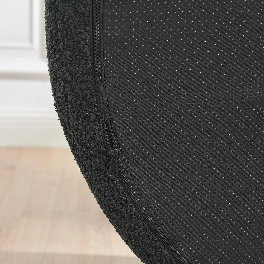 Full Foam Chaise Lounge Chair Indoor, Boucle Upholstered Chaise Lounge Sofa B...