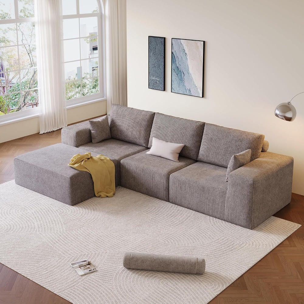 39.4" Oversized Couch Ottoman, Movable Rectangle Ottoman with Memory Foa...