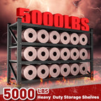5000LBS Heavy Duty Garage Shelving Units,60" Wide & Deep Storage Shelves,Metal Garage Shelves,Large Storage Rack,Steel Shelf,Industrial Shelving for Shop,Warehouse,Basement,60" W x 24" D x 70" H