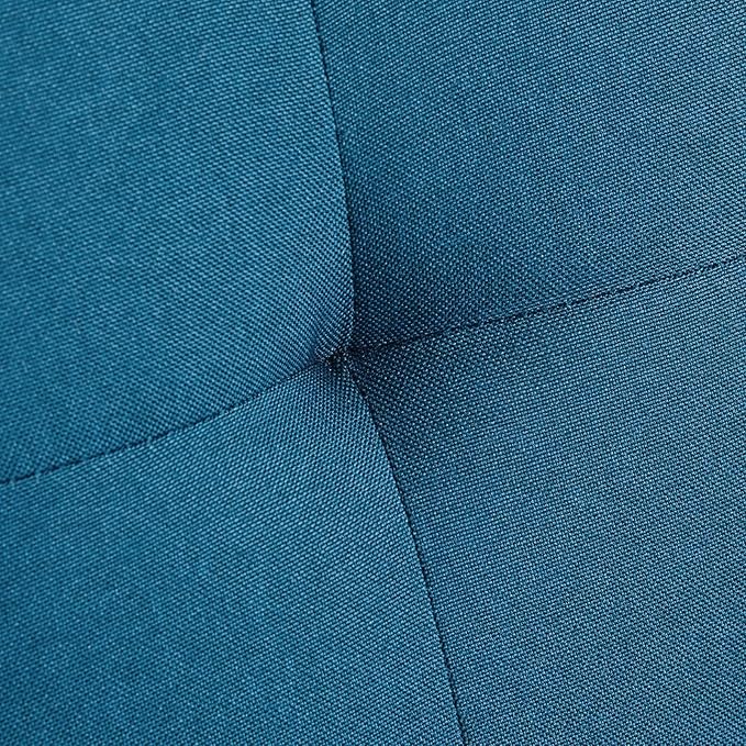 Yaheetech Convertible Sofa Bed Adjustable Fabric Couch Sleeper Modern Recliner Reversible Loveseat Folding Daybed Guest Bed, Removable Armrests, Cup Holders, 3 Angles, 772lb Capacity, Aqua Blue