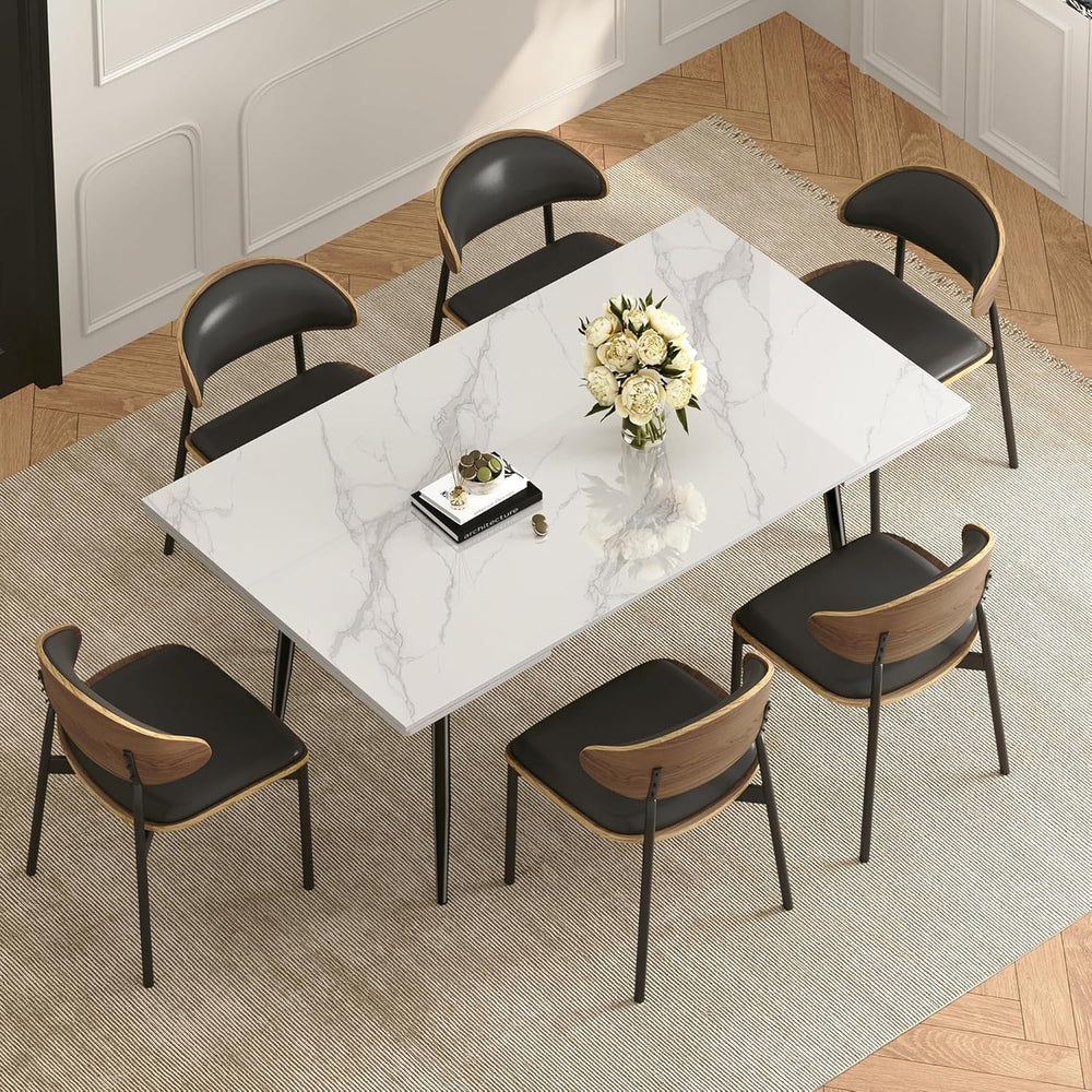 62.9"-94.4" Modern Extendable Dining Table for 6 to 10 Seats, Recta...