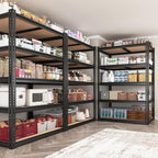 2050LBS Storage Shelves Heavy Duty 5 Tier Garage Storage Shelving, Adjustable Metal Shelving Unit Utility Rack Shelf for Warehouse, Pantry, Closet, Kitchen 72" H x 35.56" W x 16" D, Black
