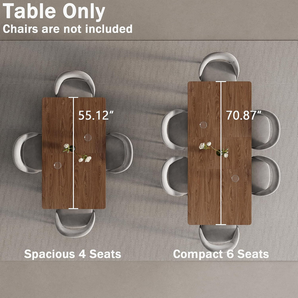 MECHYIN 55"-71" Extendable Dining Table for 4-8 with Built-in Flip ...