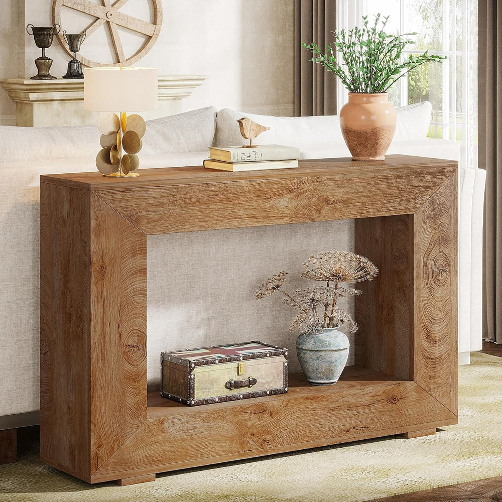Tribesigns Farmhouse Console Table, 47 Inches Entryway Console Table with Sto...